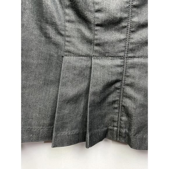 Guess Mini Skirt Womens 30 Y2K Gray Flat front Pleated back Stretch Skater - Picture 7 of 7